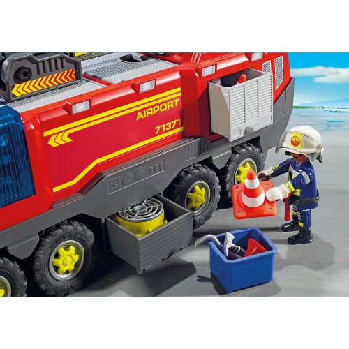 Playmobil City Action Airport Fire Engine With Lights And Sound 71371 4008789713711