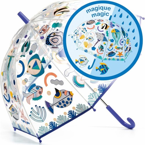 Djeco Childrens Umbrella That Changes Color 68Cm Fish. 04710 3070900047105