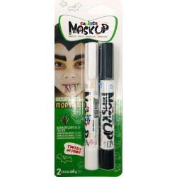 CARIOCA Mask Up Face Markers 2X Monsters - White/Black 53231 / 43314 8003511433147