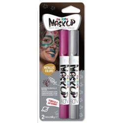 Carioca Face Markers - Metallic, Silver - Purple (Blister 2Pcs) 52014 / 43157 8003511431570