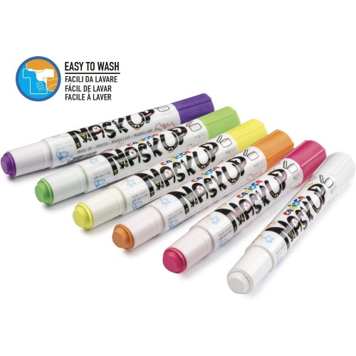 Carioca Maskup Face Markers 6 Pcs. - Neon Colors 43156 8003511431563