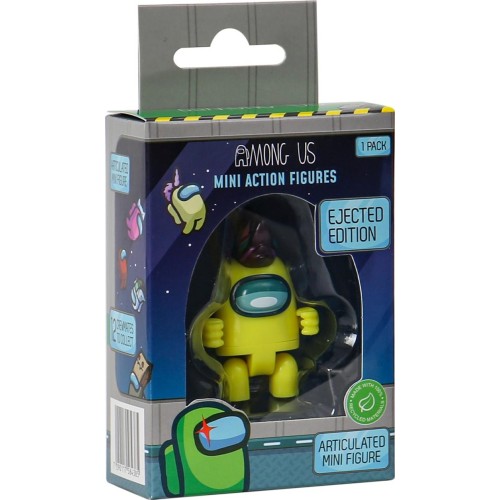 PMI Ltd Among Us Mini Action Figures - Ejected Edition 1 Pack (S3) (Random) (AU6301) 084239 7290117584385