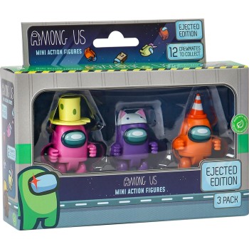 PMI Ltd Among Us Mini Action Figures - Ejected Edition 3 Pack (S3) (AU6303) 084240 7290117584392