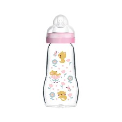 MAM Μπιμπερό Γυάλινο Feel Good 260Ml Ροζ 375SG 9001616833502