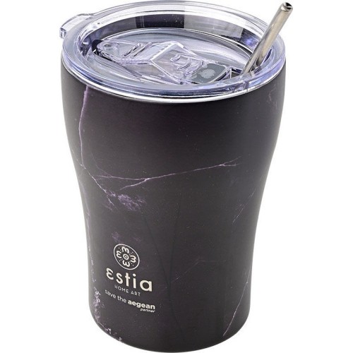Estia Thermos Coffee MUG Save THE Aegean 350Ml Pentelica Black 01-16913 5207158016913