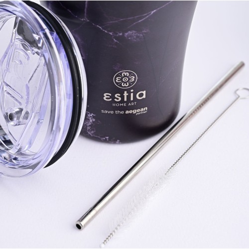 Estia Thermos Coffee MUG Save THE Aegean 350Ml Pentelica Black 01-16913 5207158016913