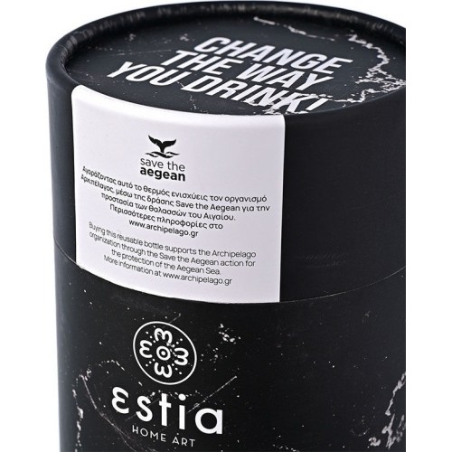 Estia Thermos Coffee MUG Save THE Aegean 350Ml Pentelica Black 01-16913 5207158016913