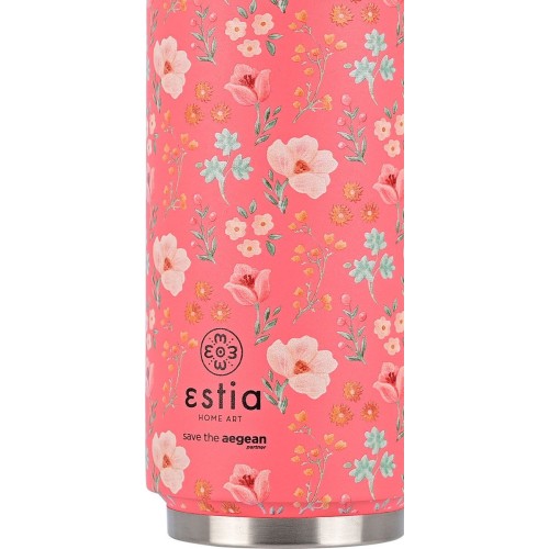 Estia Thermos Travel CUP Save THE Aegean 500Ml Bouquet Coral 01-16821 5207158016821