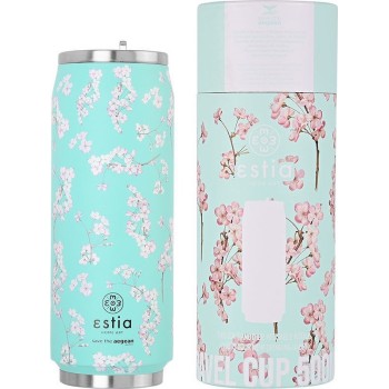 Estia Θερμος Travel Cup Save The Aegean 500Ml Blossom Green 01-16814 5207158016814