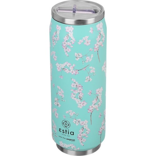 Estia Θερμος Travel Cup Save The Aegean 500Ml Blossom Green 01-16814 5207158016814