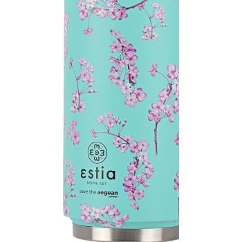 Estia Θερμος Travel Cup Save The Aegean 500Ml Blossom Green 01-16814 5207158016814