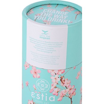 Estia Θερμος Travel Cup Save The Aegean 500Ml Blossom Green 01-16814 5207158016814