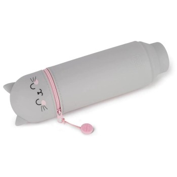 Legami Kawaii - 2 In 1 Soft Silicone Pencil Case - Kitty KA0009 8052694002169