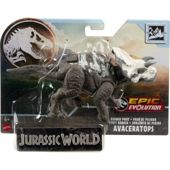 Mattel Βασικές Φιγούρες Δεινοσαύρων Jurassic World Danger Pack Avaceratops HLN49 / HTK51 194735192465