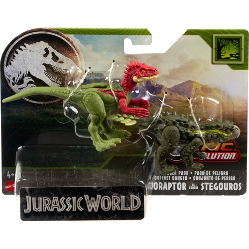 Mattel Jurassic World Danger Pack Eoraptor Vs. Stegouros HLN49 / HTK47 194735192403
