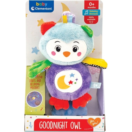Clementoni Fluffy Owl Sleeping Owl With Light For 0+ Months 1000-17801 8005125178018