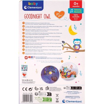 Clementoni Fluffy Owl Sleeping Owl With Light For 0+ Months 1000-17801 8005125178018