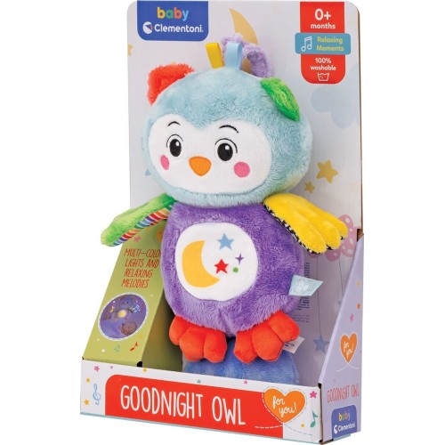Clementoni Fluffy Owl Sleeping Owl With Light For 0+ Months 1000-17801 8005125178018