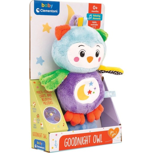 Clementoni Fluffy Owl Sleeping Owl With Light For 0+ Months 1000-17801 8005125178018