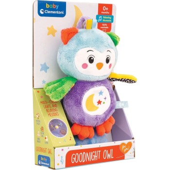 Clementoni Fluffy Owl Sleeping Owl With Light For 0+ Months 1000-17801 8005125178018