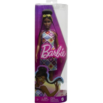 Mattel Barbie Fashionistas Doll 210 Brown Hair In Bun Fashionista - Diamond Crochet FBR37 / HJT07 194735094035