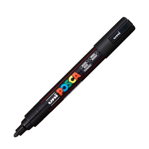 Uni-ball Mitsubishi Pencil Μαρκαδόρος Posca Μαύρο PC-5M-BLACK 4902778916117