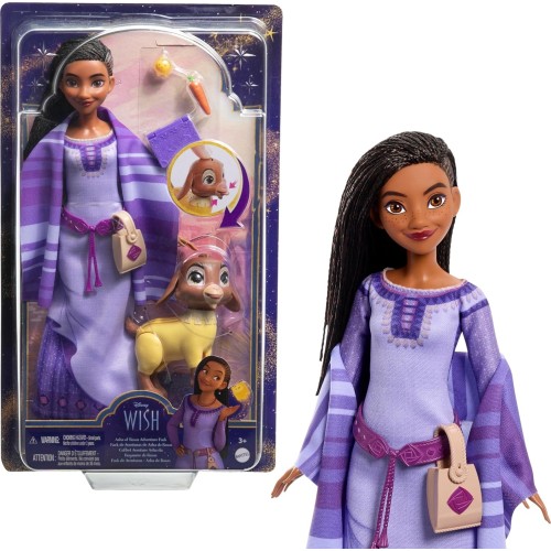 Mattel Disney Wish Asha Of Rosas Adventure Pack, Collectible Fashion Doll, Poseabl HPX25 194735169887