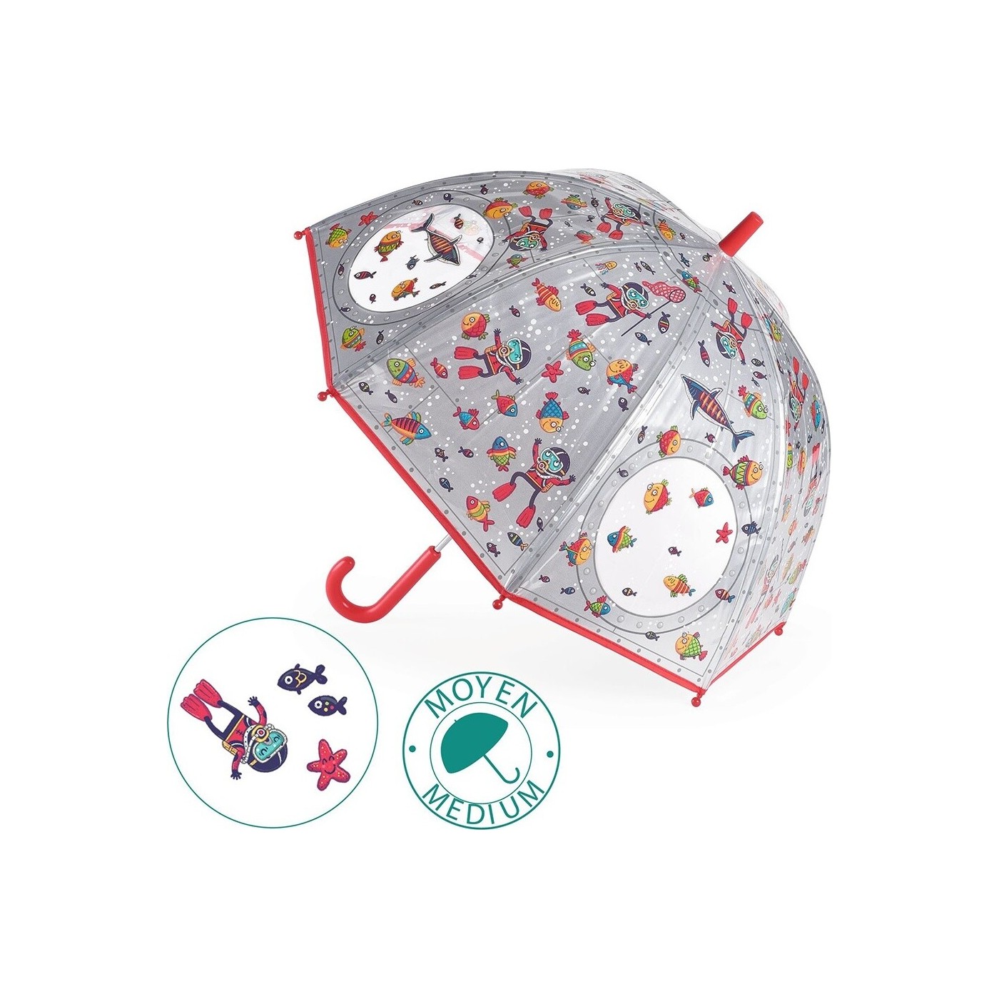 Parapluie Enfant Shopkins – Compact, Couleur Orange Multicolore – Occasion Très Bon état