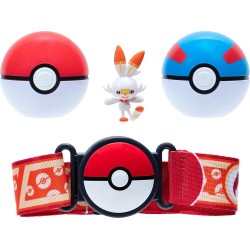 Jazwares Pokemon Clip N Go Poke Ball Belt Set Poke Ball Με Ζώνη, Great Ball Και Scorbunny JW095283 191726483113