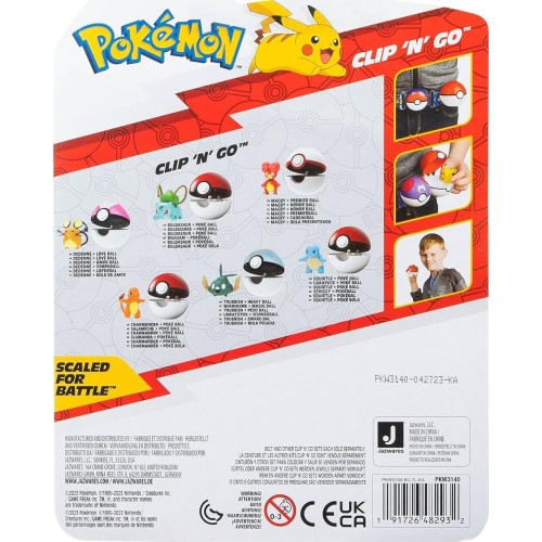 Jazwares Pokemon - Poke Ball Clip N Go Με Φιγούρα Trubbish Και Heavy 5 Εκ. JW095057 191726482932