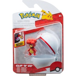 Jazwares Pokemon - Poke Ball Clip N Go Magby And Premier Ball 5 Cm JW095057 191726482925