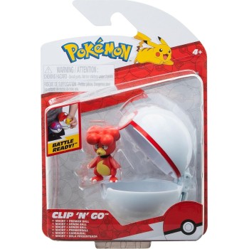 Jazwares Pokemon - Poke Ball Clip N Go Magby And Premier Ball 5 Cm JW095057 191726482925