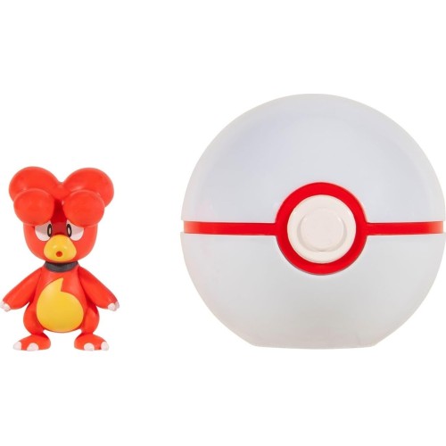 Jazwares Pokemon - Poke Ball Clip N Go Με Φιγούρα Magby And Premier Ball 5 Εκ. JW095057 191726482925