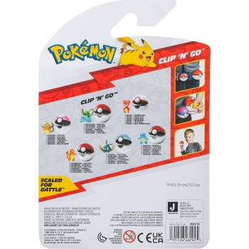 Jazwares Pokemon - Poke Ball Clip N Go Με Φιγούρα Magby And Premier Ball 5 Εκ. JW095057 191726482925