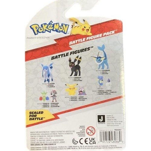 Jazwares Pokemon 2 Φιγούρες Μάχης 5Εκ. Goomy And Pikachu JW095007 191726480860