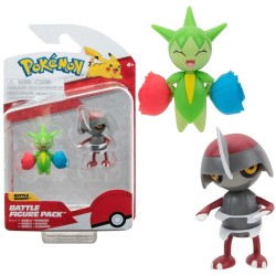 Jazwares Pokemon Pkw3006 Battle Φιγούρες 2 Τεμ  Pawniard And Roselia JW095007 191726480853