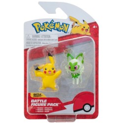 Jazwares Pokemon Pkw3358 Battle Figure Set Generation IX Sprigatito And Pikachu JW003355 191726497479