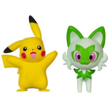Jazwares Pokemon Pkw3358 Battle Figure Set Generation IX Sprigatito And Pikachu JW003355 191726497479