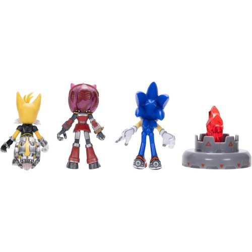 JAKKS PACIFIC Sonic The Hedgehog Prime Σετ 3 Φιγούρες Δράσης 6,5Εκ. New Yoke City Με Sonic, Tails Nine And The Prism Shard JPA41