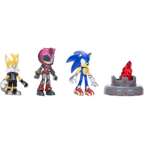 JAKKS PACIFIC Sonic The Hedgehog Prime Σετ 3 Φιγούρες Δράσης 6,5Εκ. New Yoke City Με Sonic, Tails Nine And The Prism Shard JPA41