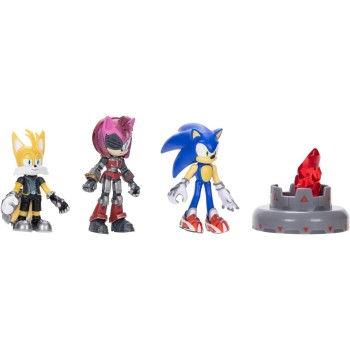 JAKKS PACIFIC Sonic The Hedgehog Prime Σετ 3 Φιγούρες Δράσης 6,5Εκ. New Yoke City Με Sonic, Tails Nine And The Prism Shard JPA41