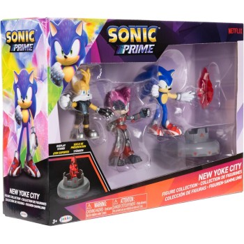 JAKKS PACIFIC Sonic Prime 2.5 Figure Multipack With Sonic, Tails Nine And The Prism Shard With Display Base! JPA41910 1929954191