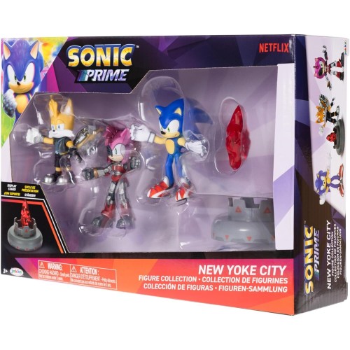 JAKKS PACIFIC Sonic Prime 2.5 Figure Multipack With Sonic, Tails Nine And The Prism Shard With Display Base! JPA41910 1929954191