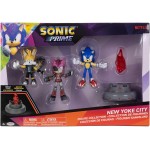 JAKKS PACIFIC Sonic The Hedgehog Prime Σετ 3 Φιγούρες Δράσης 6,5Εκ. New Yoke City Με Sonic, Tails Nine And The Prism Shard JPA41