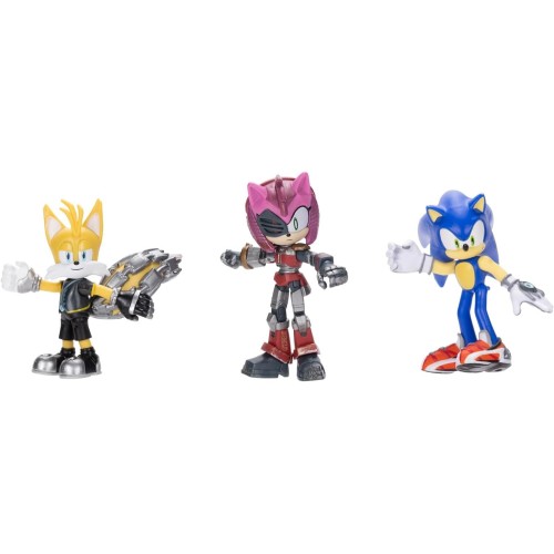 JAKKS PACIFIC Sonic The Hedgehog Prime Σετ 3 Φιγούρες Δράσης 6,5Εκ. New Yoke City Με Sonic, Tails Nine And The Prism Shard JPA41