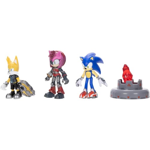 JAKKS PACIFIC Sonic The Hedgehog Prime Σετ 3 Φιγούρες Δράσης 6,5Εκ. New Yoke City Με Sonic, Tails Nine And The Prism Shard JPA41