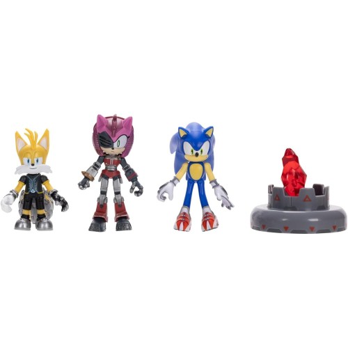 JAKKS PACIFIC Sonic The Hedgehog Prime Σετ 3 Φιγούρες Δράσης 6,5Εκ. New Yoke City Με Sonic, Tails Nine And The Prism Shard JPA41