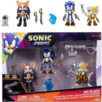 JAKKS PACIFIC Sonic The Hedgehog Prime Σετ 3 Φιγούρες Δράσης 6,5Εκ. No Place Με Sonic, Batten Rouge And Sails Tails JPA41704 192