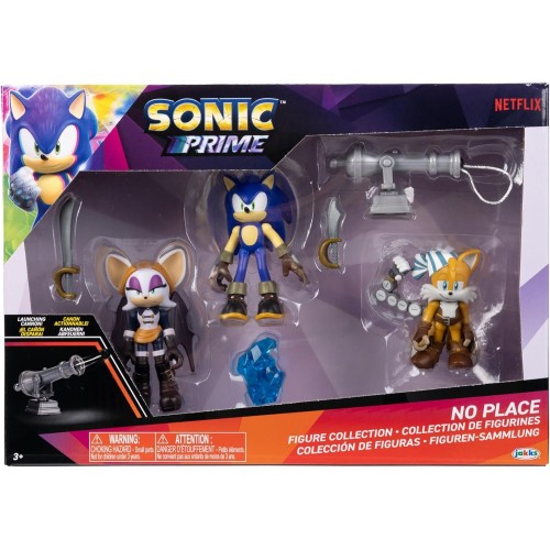 JAKKS PACIFIC Sonic The Hedgehog Prime Σετ 3 Φιγούρες Δράσης 6,5Εκ. No Place Με Sonic, Batten Rouge And Sails Tails JPA41704 192