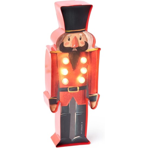 Legami Mini Decorative Light, 8X21 Cm, Nutcracker Theme, Rear Hook For Hanging, On/Off Button, 3 Lr44 Batteries Included, For  L